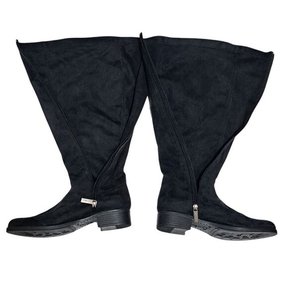 Bussola Siena Whimsygoth Microtec Soft Suede Goth Riding Boots 39 US 8-8:5 Black - Picture 10 of 17